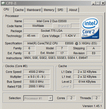 intel core 2 E0 overclocking